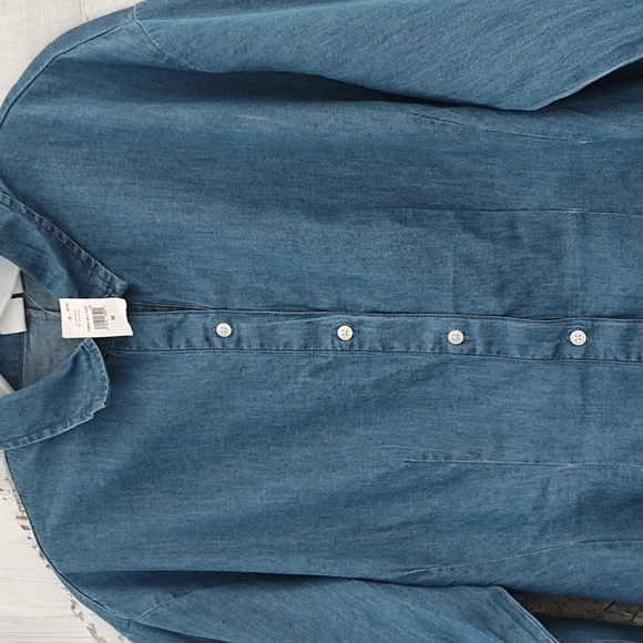 New GAP Soft Denim Poplin Mini Shirtdress Size M - Picture 3 of 8